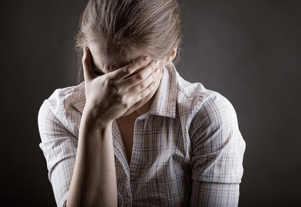 Woman who is struggling with Xanax side effects