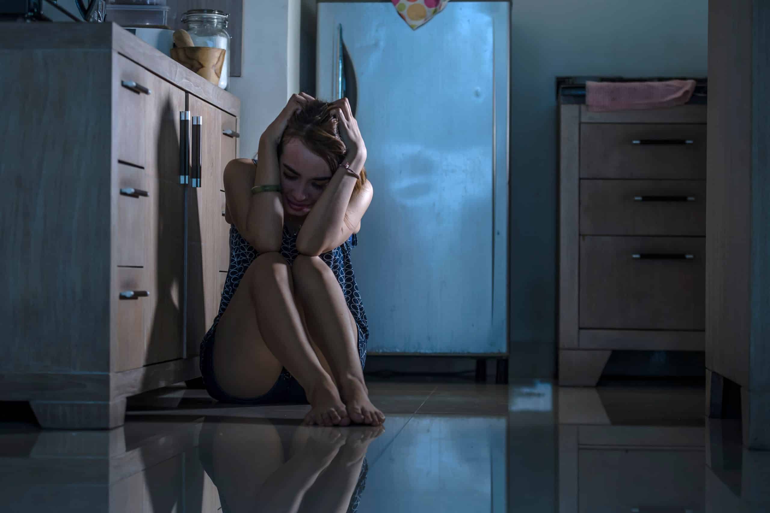 Girl suffering from alcohol induced psychosis