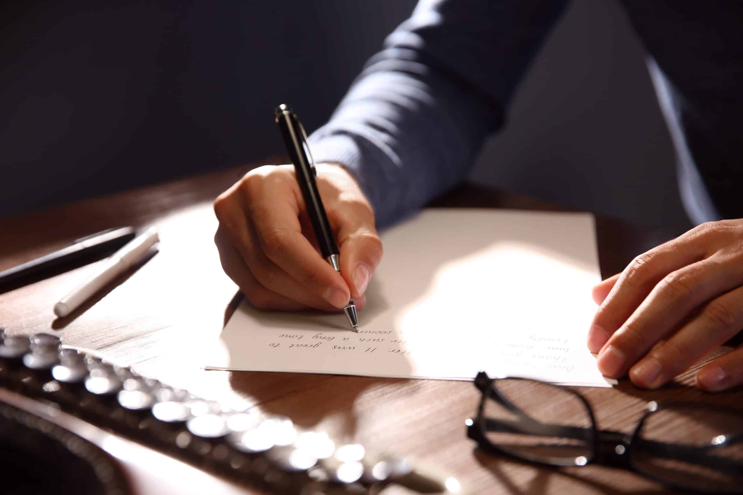 This man is writing a goodbye letter to his drug addiction