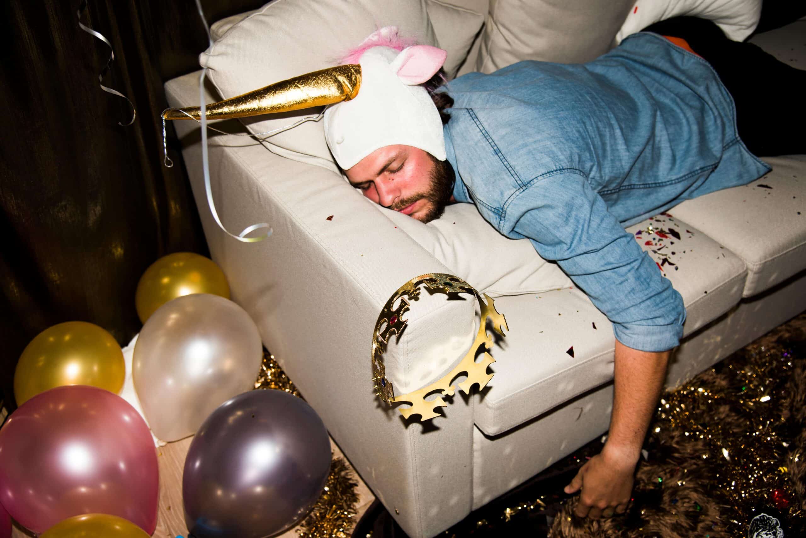Drunk man who is passed out is in one of these four stages of alcoholism