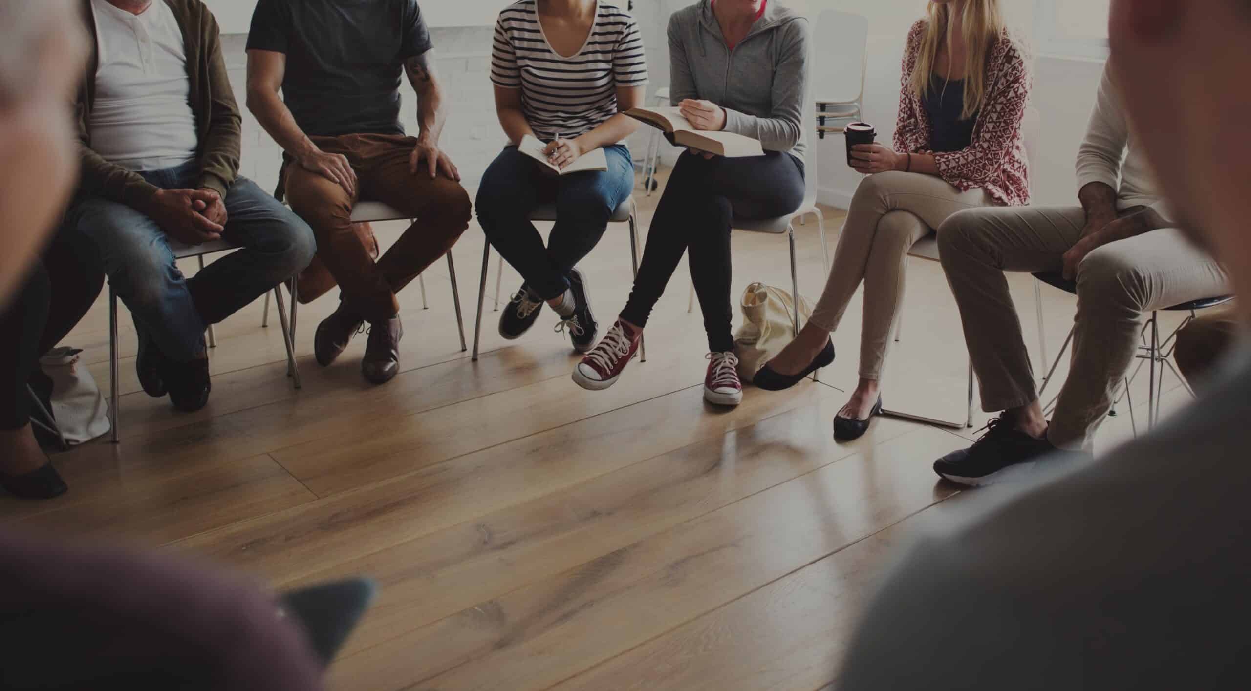 12 step group discussing todays AA daily meditation