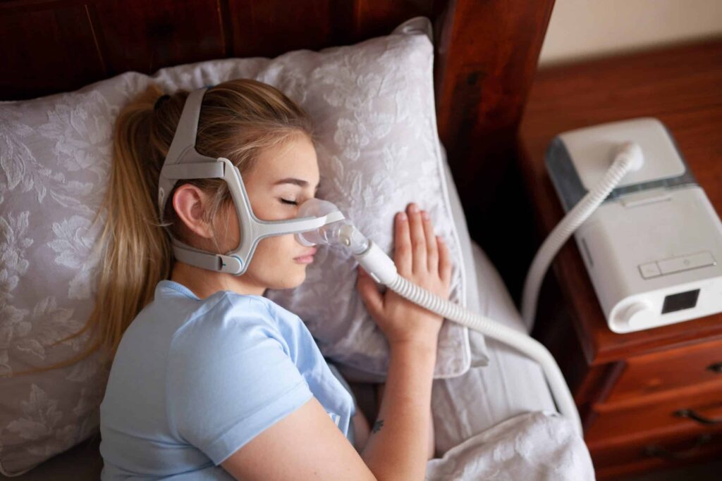 Woman learning how drinking alcohol affects her sleep apnea