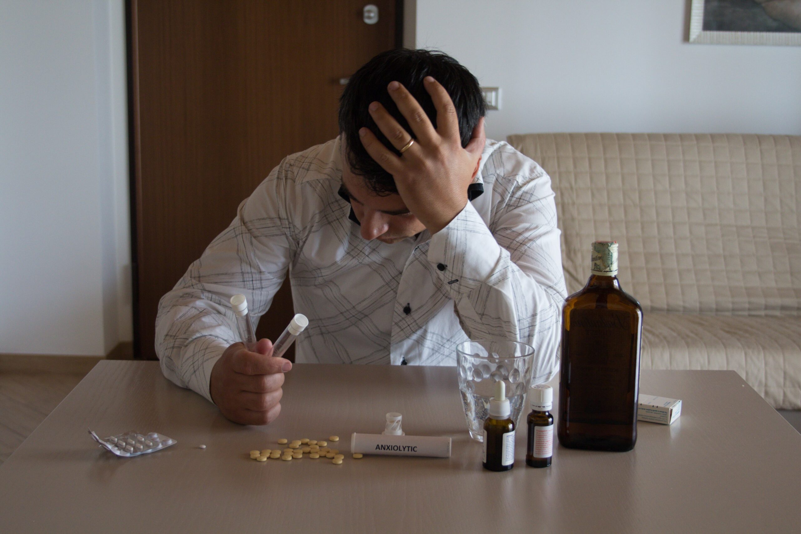 Men experiencing Xanax side effects