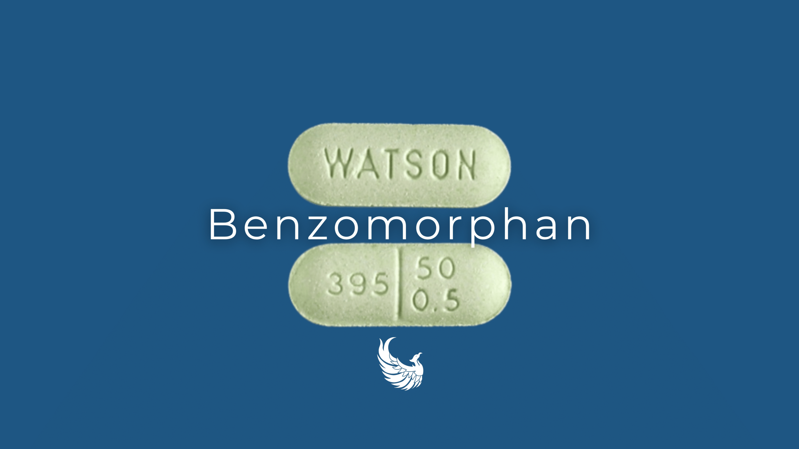 benzomorphan blog with WATSON 395 50 0.5 green oblong tablet on cover photo